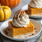 easy pumpkin dessert in baking dish