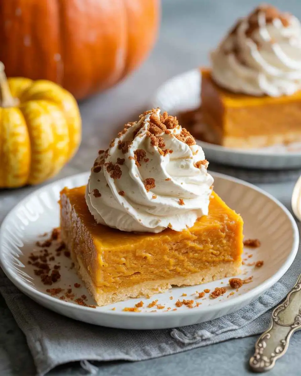 easy pumpkin dessert in baking dish
