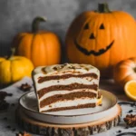 Halloween treats on rustic table