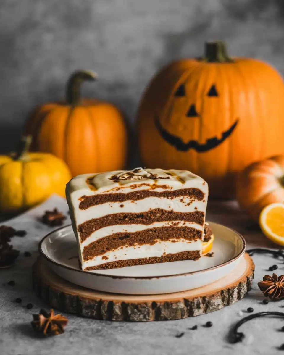 Halloween treats on rustic table