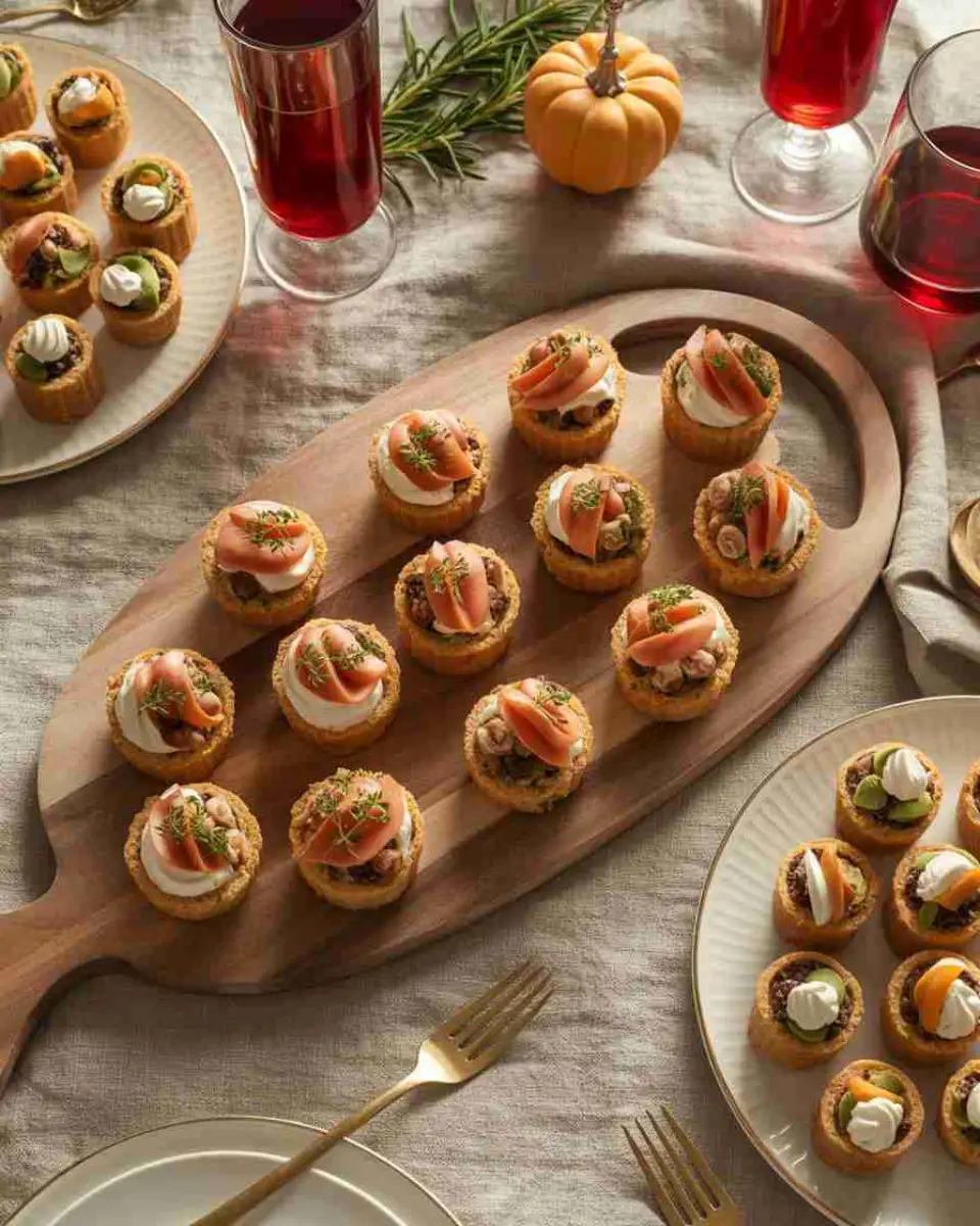 Easy Thanksgiving appetizers on a festive table