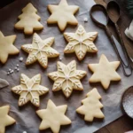 Cut out sugar cookie recipe decorated with icing