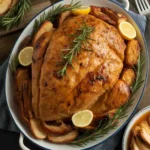 Thanksgiving side dishes on rustic table