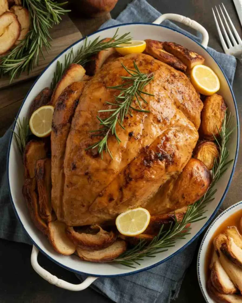 Thanksgiving side dishes on rustic table