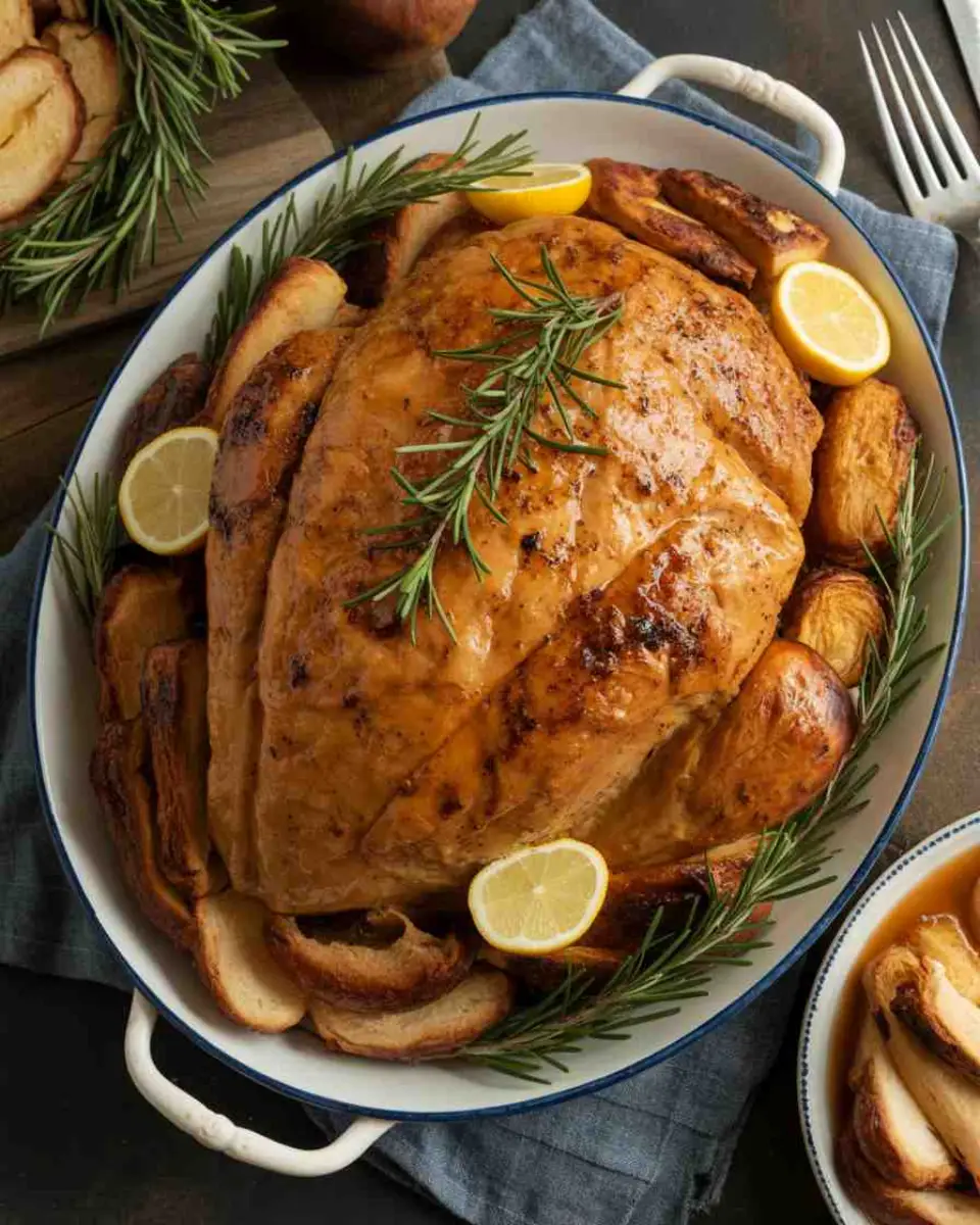 Thanksgiving side dishes on rustic table