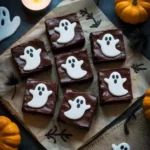 Halloween brownies decorated with spooky toppings