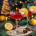 Christmas cocktail recipes with festive drinks and decorations