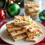 Christmas Crack Recipe on a holiday plate
