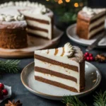 Christmas food desserts on holiday table