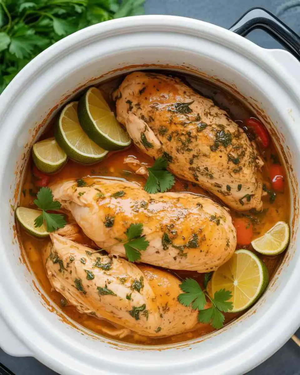 Healthy Crockpot Chicken Recipes in Rustic Kitchen
