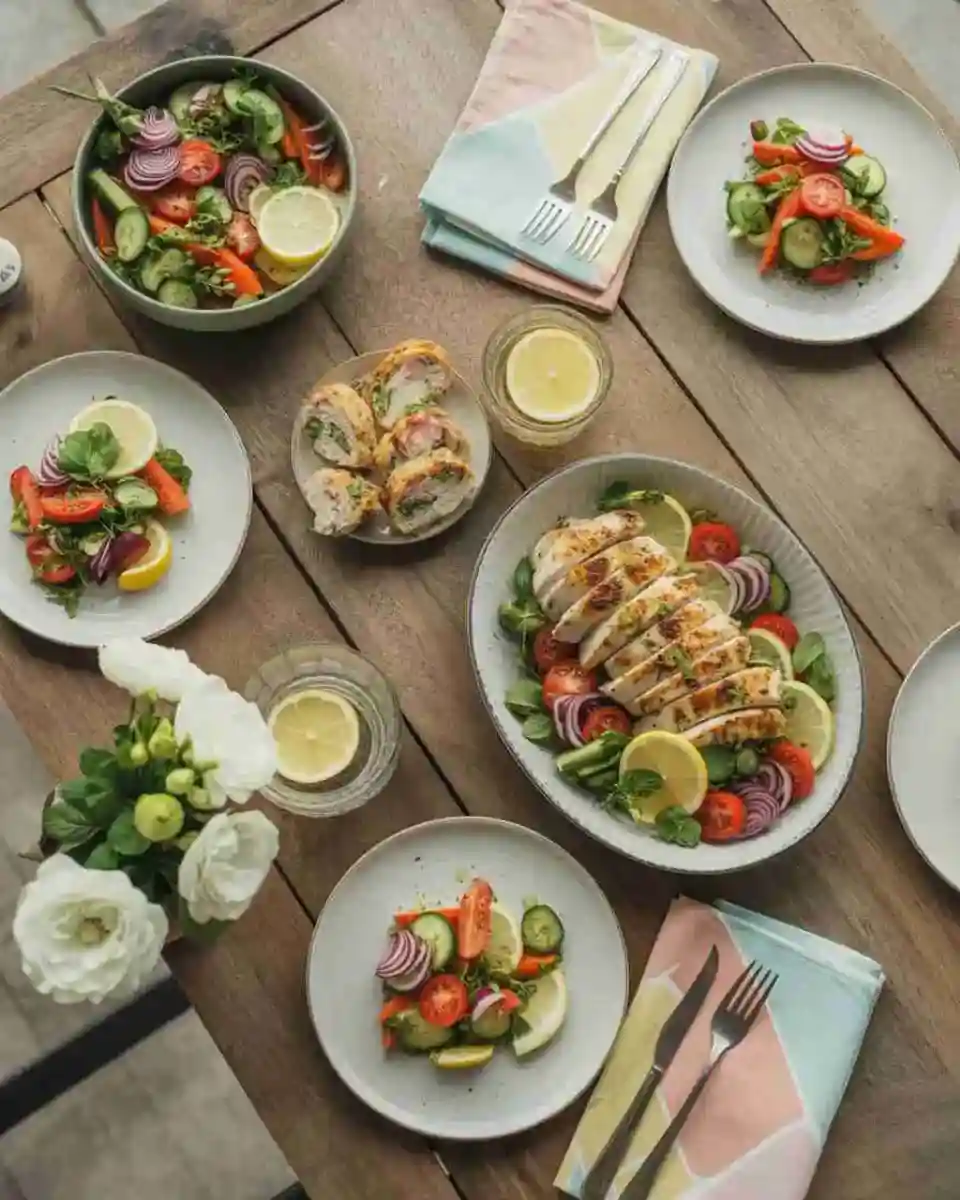 Spring meals spread with seasonal dishes