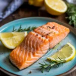 Salmon Recipes - Baked Salmon on Plate