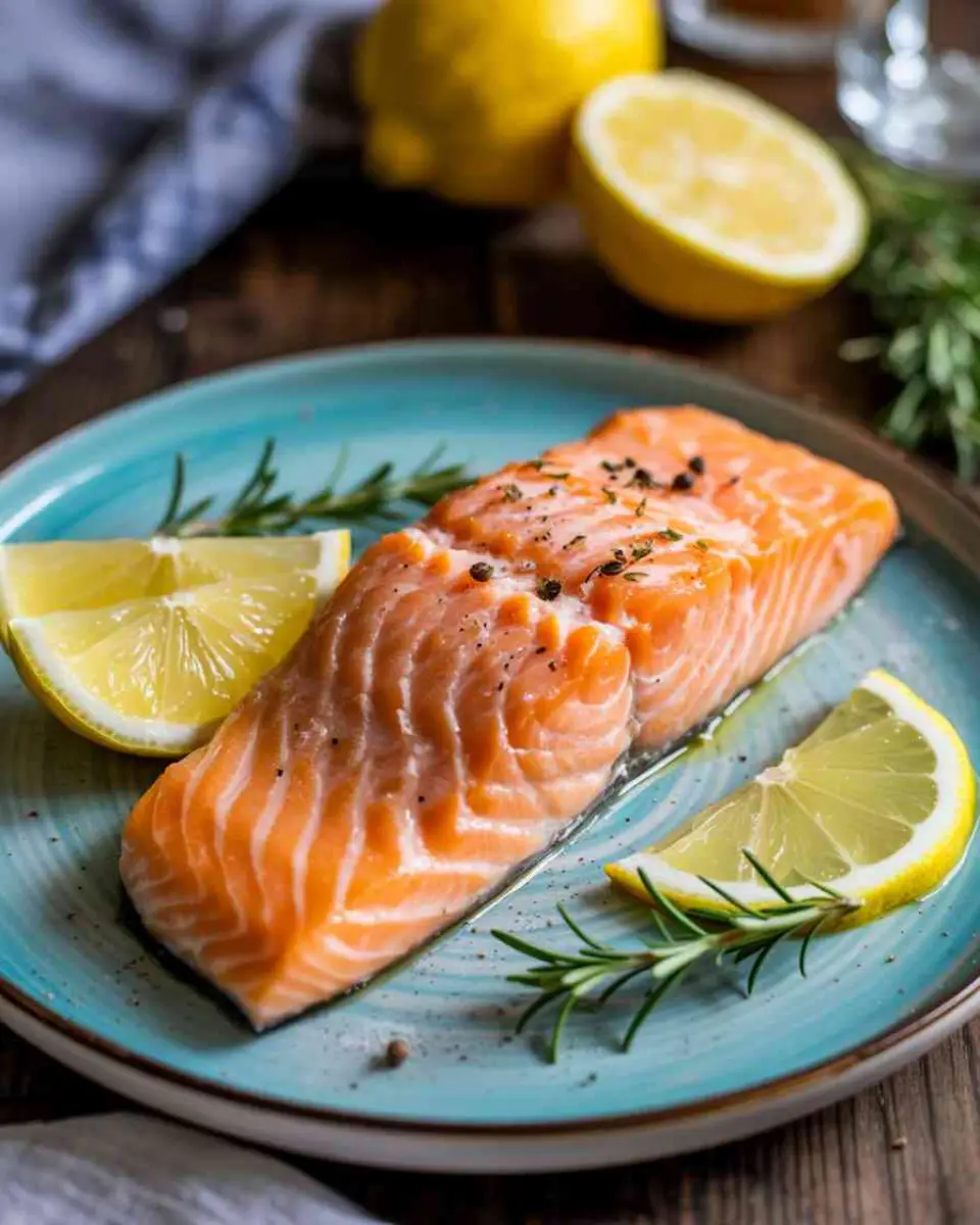 Salmon Recipes - Baked Salmon on Plate