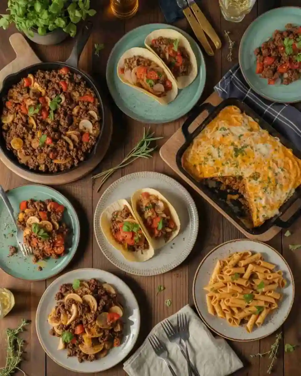 Easy dinner recipes ground beef table spread