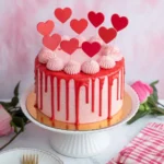 Galentines Cake on decorated table