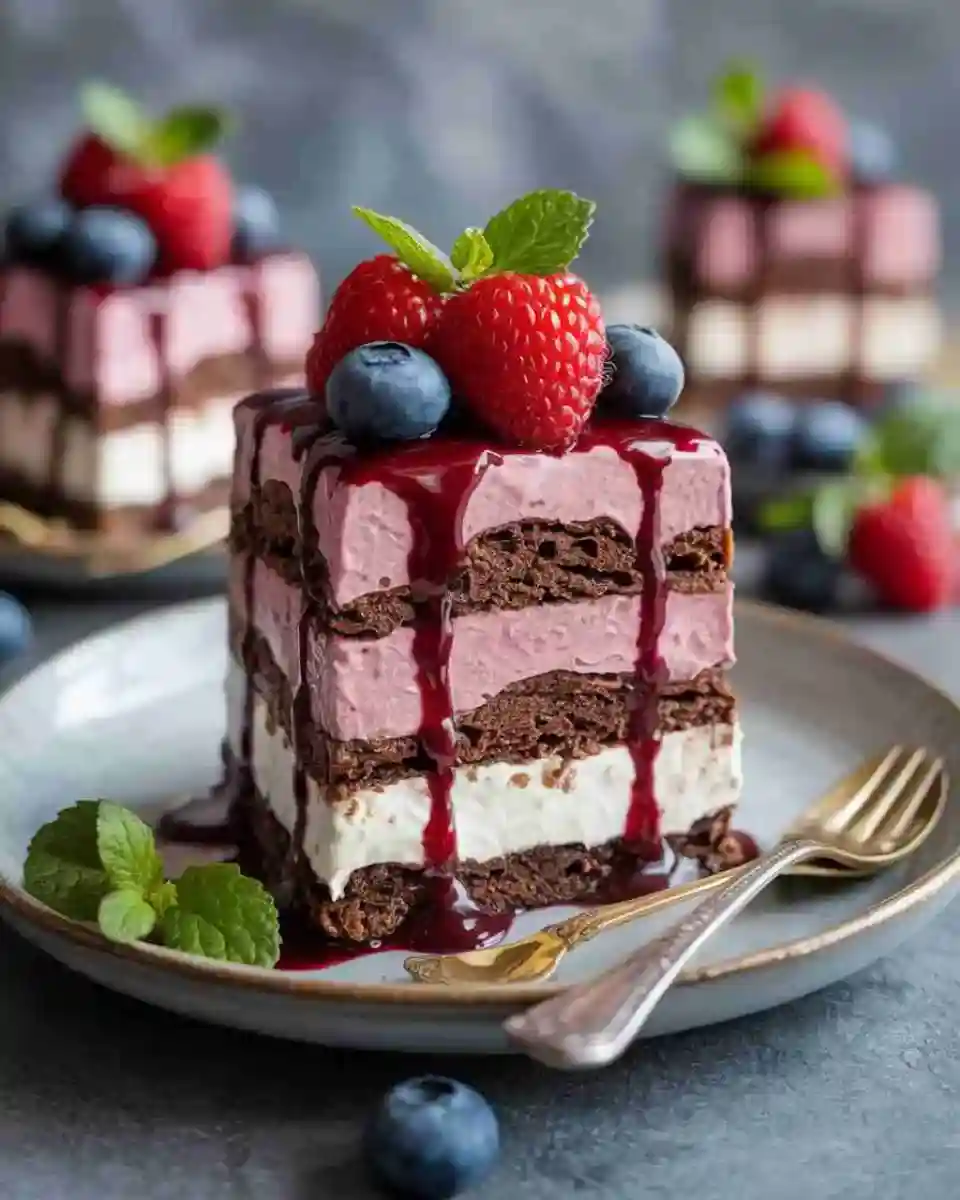 High protein dessert recipes on rustic table