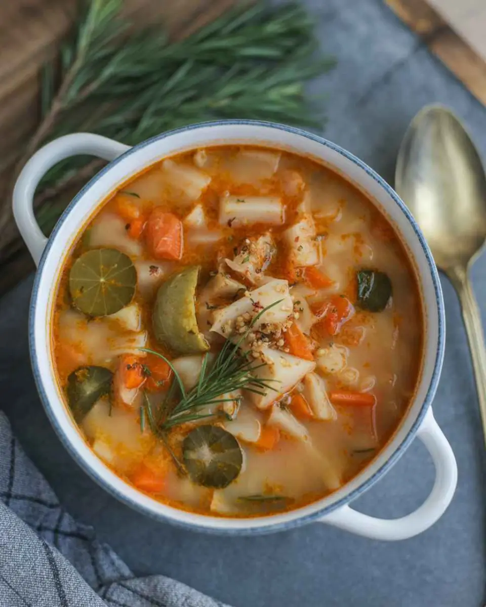 Winter soup recipes in a cozy rustic kitchen
