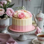 Elegant Tea Party Cake with Floral Design