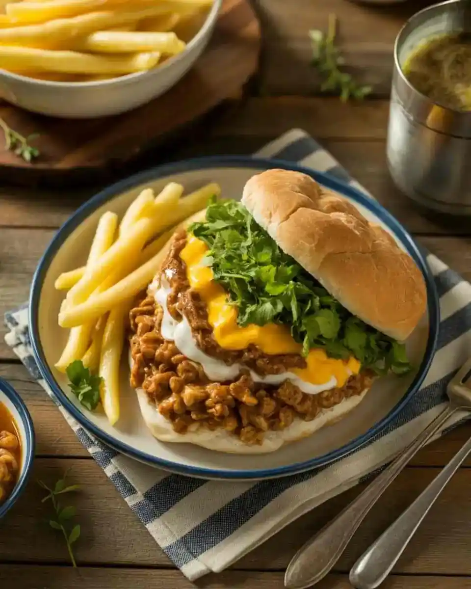 American food comfort meal table