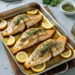Baked fish recipes oven fillets with lemon and herbs