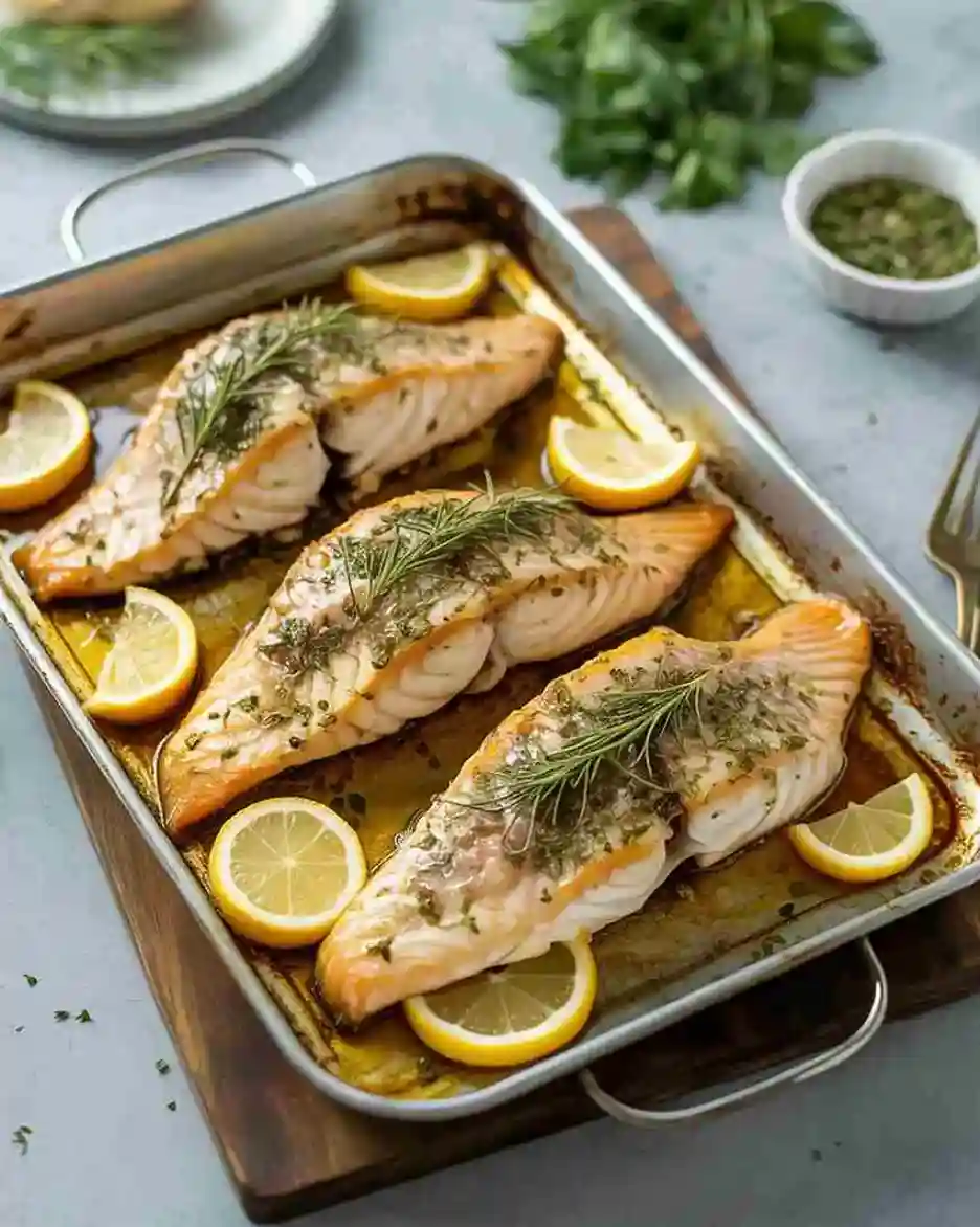Baked fish recipes oven fillets with lemon and herbs