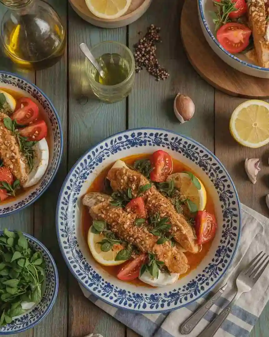 Mediterranean food recipes dinner table