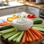 cottage cheese ranch dip served with fresh vegetables