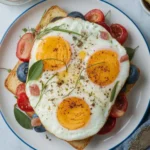 Egg recipes for breakfast with toast and coffee