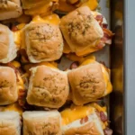 chicken bacon ranch sliders baked golden with melted cheese