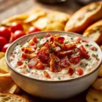 BLT dip recipe creamy bacon tomato party dip