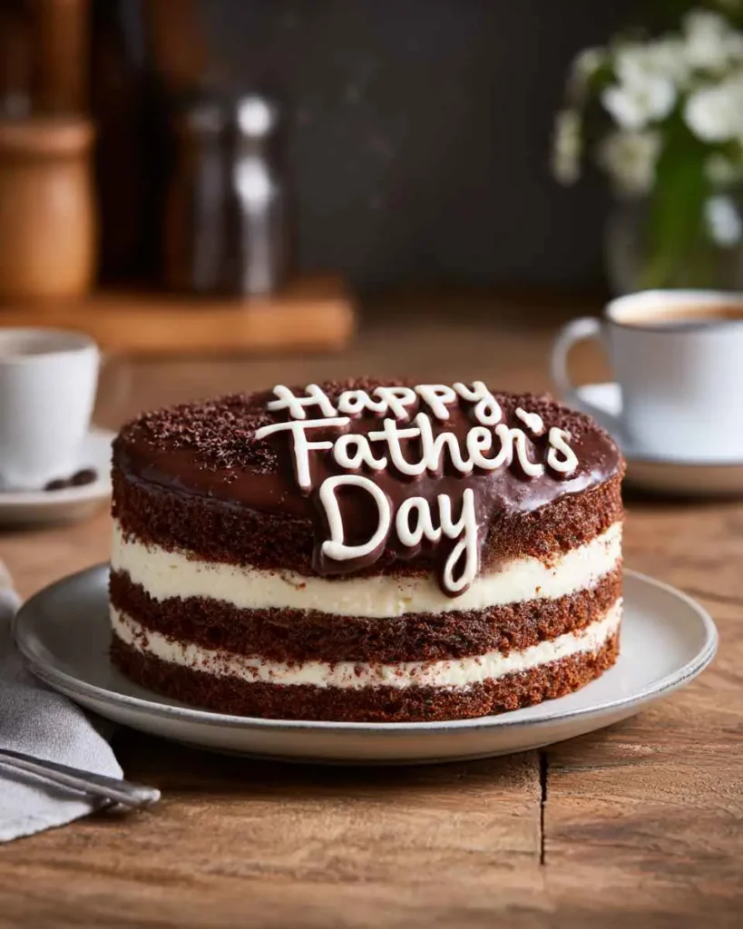 Father’s Day cake chocolate design