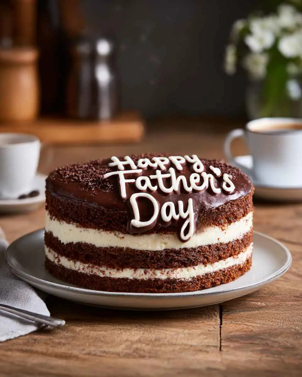 Father’s Day cake chocolate design