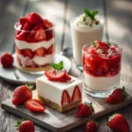 easy strawberry desserts variety on table