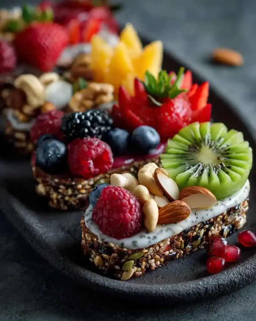 Healthy summer snacks spread outdoors