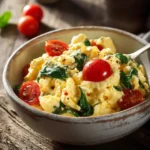 cottage cheese scrambled eggs breakfast bowl