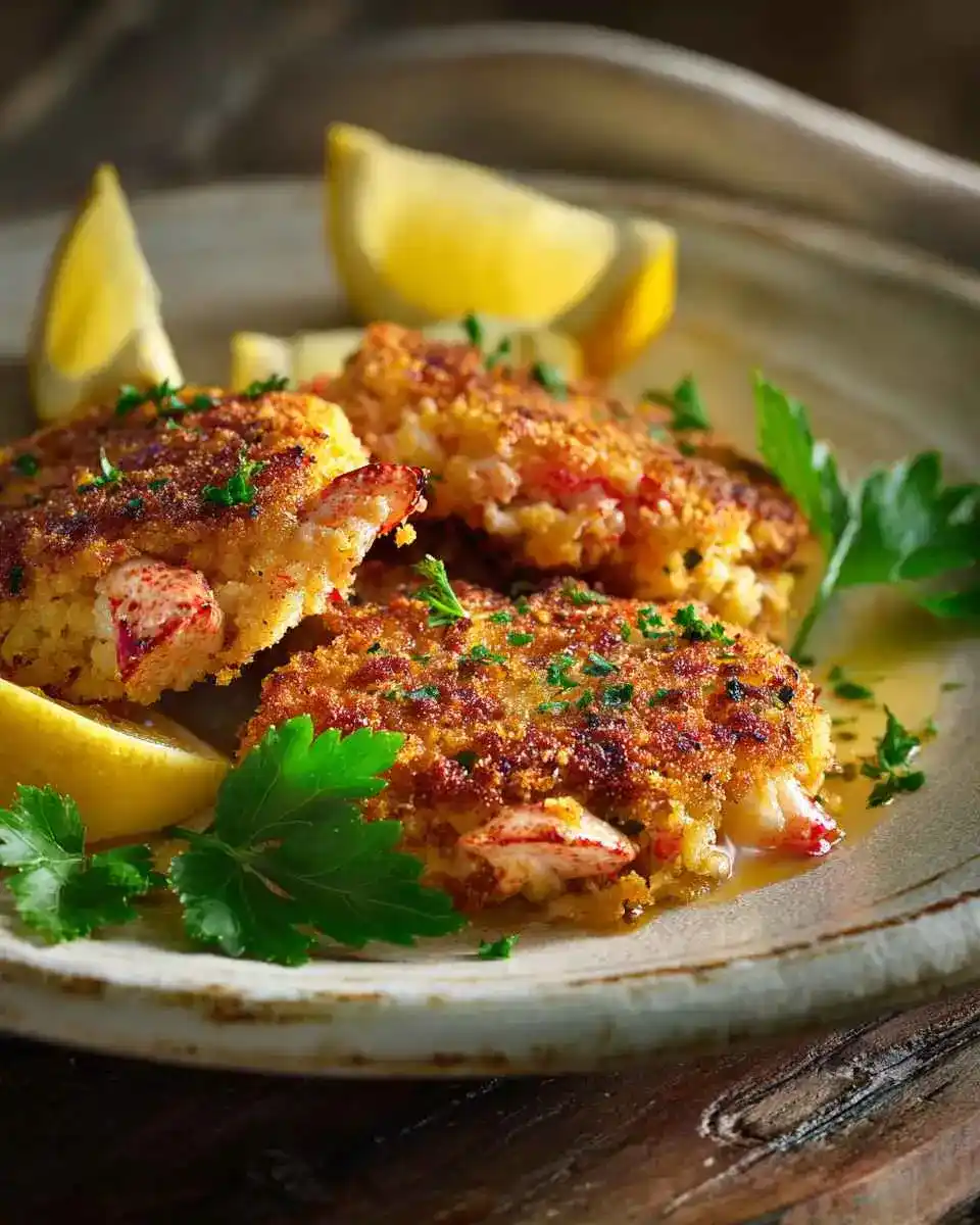 lobster cake recipe crispy gourmet dish