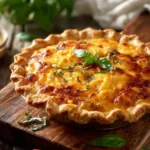 Tomato pie recipe baked golden with cheese and basil