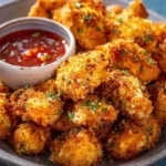Air Fryer Chicken Bites served crispy and golden